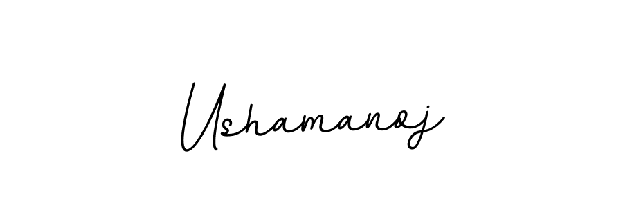Ushamanoj stylish signature style. Best Handwritten Sign (BallpointsItalic-DORy9) for my name. Handwritten Signature Collection Ideas for my name Ushamanoj. Ushamanoj signature style 11 images and pictures png