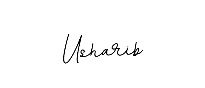 Usharib stylish signature style. Best Handwritten Sign (BallpointsItalic-DORy9) for my name. Handwritten Signature Collection Ideas for my name Usharib. Usharib signature style 11 images and pictures png