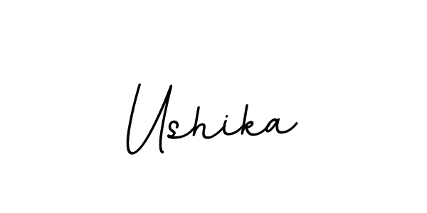 Ushika stylish signature style. Best Handwritten Sign (BallpointsItalic-DORy9) for my name. Handwritten Signature Collection Ideas for my name Ushika. Ushika signature style 11 images and pictures png