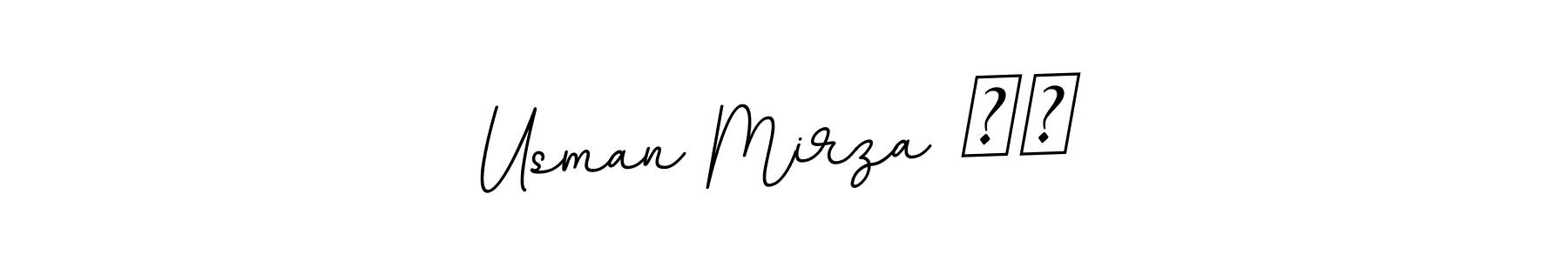 Make a beautiful signature design for name Usman Mirza ❤️. With this signature (BallpointsItalic-DORy9) style, you can create a handwritten signature for free. Usman Mirza ❤️ signature style 11 images and pictures png