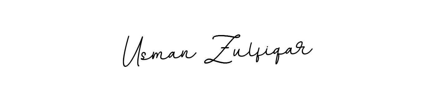 How to make Usman Zulfiqar name signature. Use BallpointsItalic-DORy9 style for creating short signs online. This is the latest handwritten sign. Usman Zulfiqar signature style 11 images and pictures png