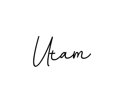 How to make Utam name signature. Use BallpointsItalic-DORy9 style for creating short signs online. This is the latest handwritten sign. Utam signature style 11 images and pictures png