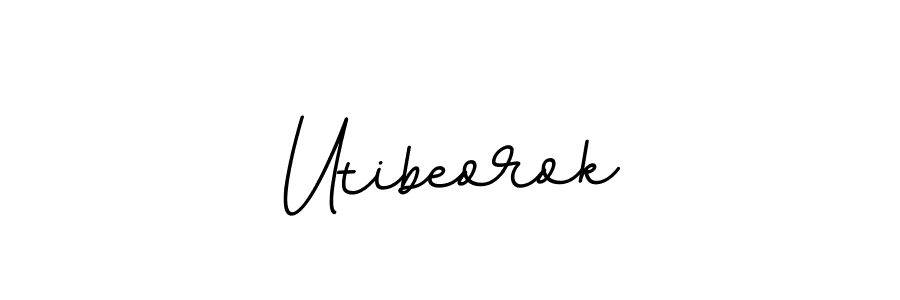 The best way (BallpointsItalic-DORy9) to make a short signature is to pick only two or three words in your name. The name Utibeorok include a total of six letters. For converting this name. Utibeorok signature style 11 images and pictures png
