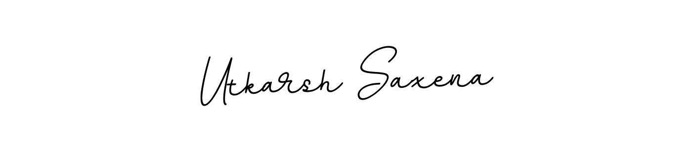 Use a signature maker to create a handwritten signature online. With this signature software, you can design (BallpointsItalic-DORy9) your own signature for name Utkarsh Saxena. Utkarsh Saxena signature style 11 images and pictures png