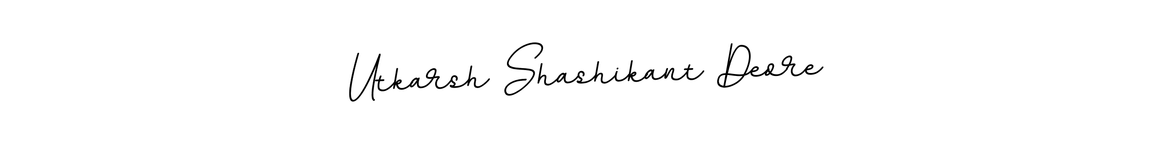 The best way (BallpointsItalic-DORy9) to make a short signature is to pick only two or three words in your name. The name Utkarsh Shashikant Deore include a total of six letters. For converting this name. Utkarsh Shashikant Deore signature style 11 images and pictures png