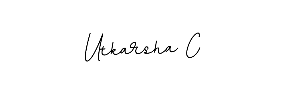 Design your own signature with our free online signature maker. With this signature software, you can create a handwritten (BallpointsItalic-DORy9) signature for name Utkarsha C. Utkarsha C signature style 11 images and pictures png