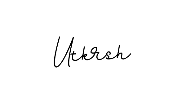Make a beautiful signature design for name Utkrsh. With this signature (BallpointsItalic-DORy9) style, you can create a handwritten signature for free. Utkrsh signature style 11 images and pictures png