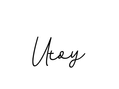 Make a beautiful signature design for name Utoy. With this signature (BallpointsItalic-DORy9) style, you can create a handwritten signature for free. Utoy signature style 11 images and pictures png