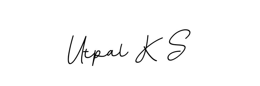 Utpal K S stylish signature style. Best Handwritten Sign (BallpointsItalic-DORy9) for my name. Handwritten Signature Collection Ideas for my name Utpal K S. Utpal K S signature style 11 images and pictures png