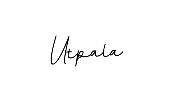 Use a signature maker to create a handwritten signature online. With this signature software, you can design (BallpointsItalic-DORy9) your own signature for name Utpala. Utpala signature style 11 images and pictures png