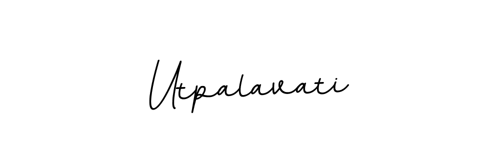 How to make Utpalavati name signature. Use BallpointsItalic-DORy9 style for creating short signs online. This is the latest handwritten sign. Utpalavati signature style 11 images and pictures png