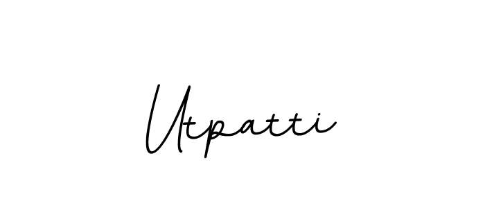 Make a beautiful signature design for name Utpatti. With this signature (BallpointsItalic-DORy9) style, you can create a handwritten signature for free. Utpatti signature style 11 images and pictures png
