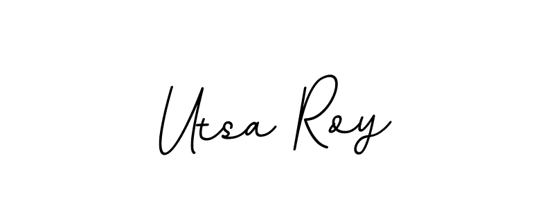 Make a beautiful signature design for name Utsa Roy. With this signature (BallpointsItalic-DORy9) style, you can create a handwritten signature for free. Utsa Roy signature style 11 images and pictures png