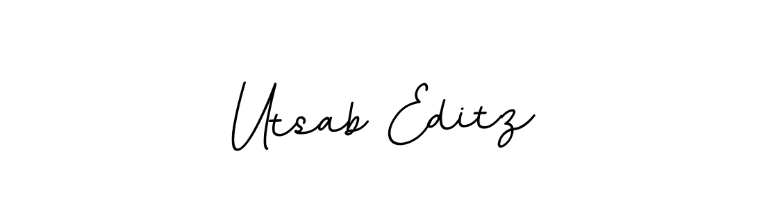 Create a beautiful signature design for name Utsab Editz. With this signature (BallpointsItalic-DORy9) fonts, you can make a handwritten signature for free. Utsab Editz signature style 11 images and pictures png