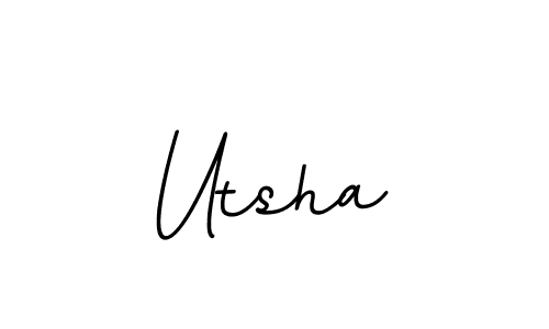 You should practise on your own different ways (BallpointsItalic-DORy9) to write your name (Utsha) in signature. don't let someone else do it for you. Utsha signature style 11 images and pictures png