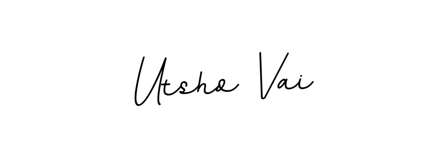 Make a beautiful signature design for name Utsho Vai. With this signature (BallpointsItalic-DORy9) style, you can create a handwritten signature for free. Utsho Vai signature style 11 images and pictures png