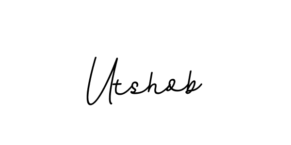 How to make Utshob name signature. Use BallpointsItalic-DORy9 style for creating short signs online. This is the latest handwritten sign. Utshob signature style 11 images and pictures png