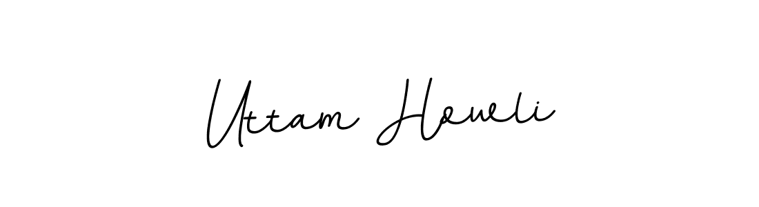 How to make Uttam Howli name signature. Use BallpointsItalic-DORy9 style for creating short signs online. This is the latest handwritten sign. Uttam Howli signature style 11 images and pictures png