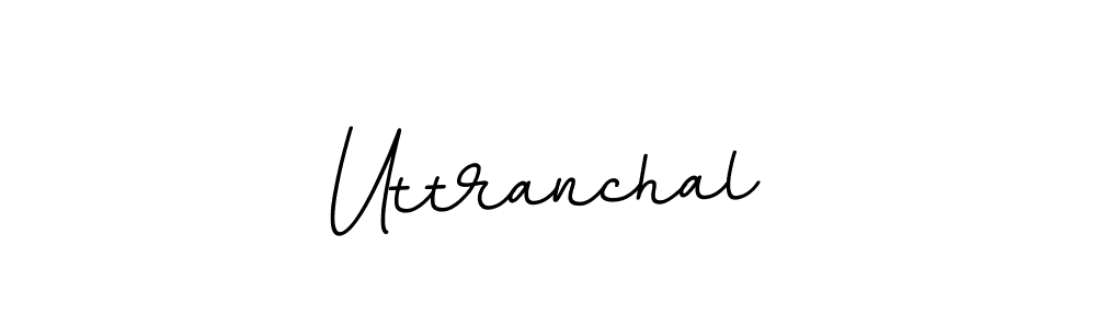 How to make Uttranchal name signature. Use BallpointsItalic-DORy9 style for creating short signs online. This is the latest handwritten sign. Uttranchal signature style 11 images and pictures png