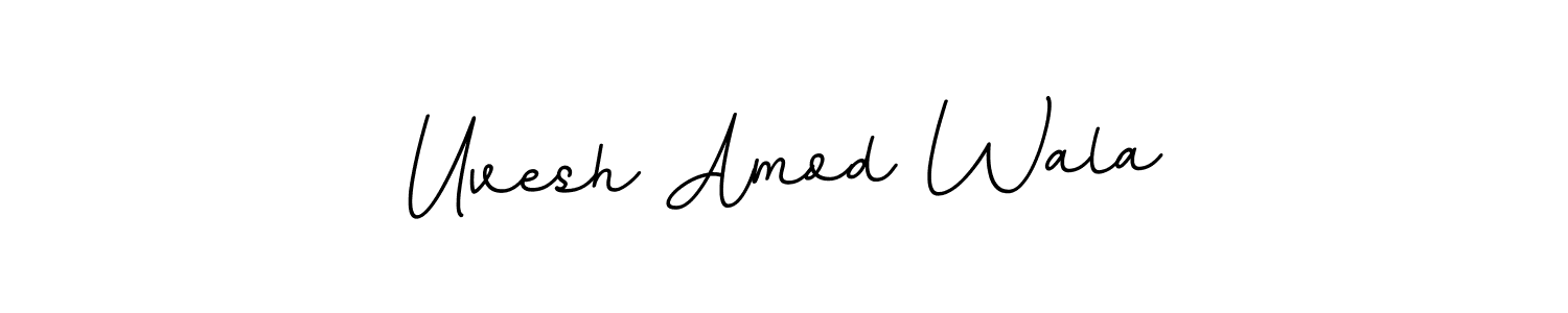 How to make Uvesh Amod Wala name signature. Use BallpointsItalic-DORy9 style for creating short signs online. This is the latest handwritten sign. Uvesh Amod Wala signature style 11 images and pictures png