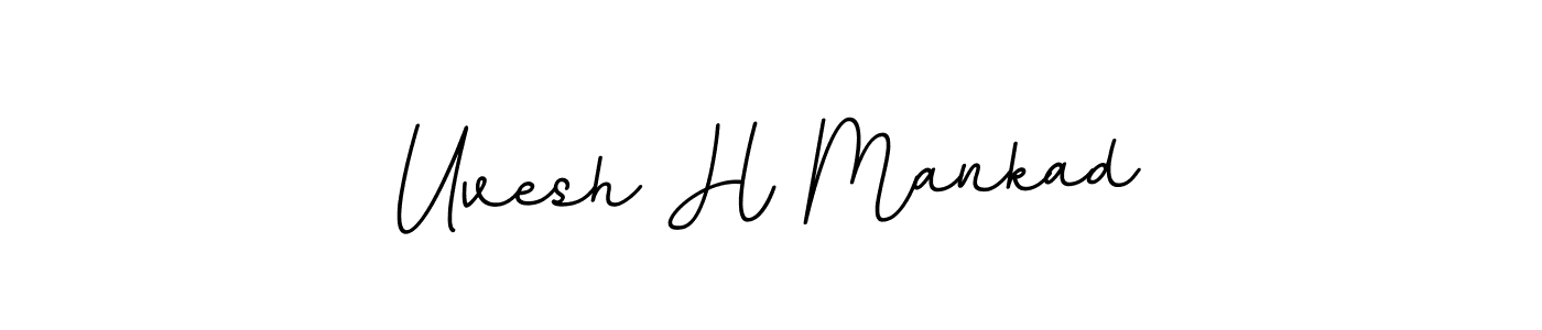 Uvesh H Mankad stylish signature style. Best Handwritten Sign (BallpointsItalic-DORy9) for my name. Handwritten Signature Collection Ideas for my name Uvesh H Mankad. Uvesh H Mankad signature style 11 images and pictures png