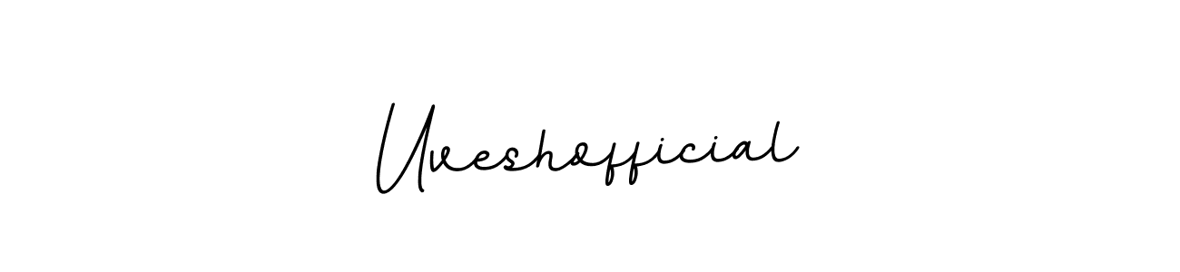 Make a beautiful signature design for name Uveshofficial. With this signature (BallpointsItalic-DORy9) style, you can create a handwritten signature for free. Uveshofficial signature style 11 images and pictures png