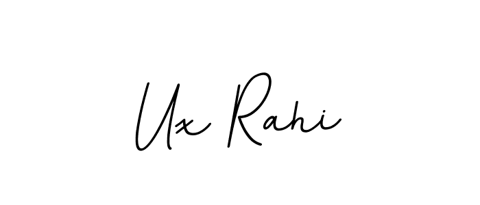 Use a signature maker to create a handwritten signature online. With this signature software, you can design (BallpointsItalic-DORy9) your own signature for name Ux Rahi. Ux Rahi signature style 11 images and pictures png