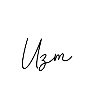 Design your own signature with our free online signature maker. With this signature software, you can create a handwritten (BallpointsItalic-DORy9) signature for name Uzm. Uzm signature style 11 images and pictures png