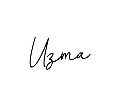 Use a signature maker to create a handwritten signature online. With this signature software, you can design (BallpointsItalic-DORy9) your own signature for name Uzma. Uzma signature style 11 images and pictures png