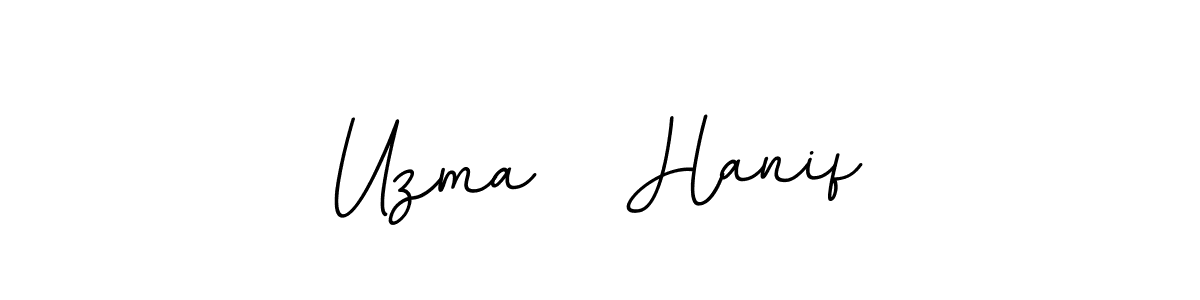 Uzma   Hanif stylish signature style. Best Handwritten Sign (BallpointsItalic-DORy9) for my name. Handwritten Signature Collection Ideas for my name Uzma   Hanif. Uzma   Hanif signature style 11 images and pictures png