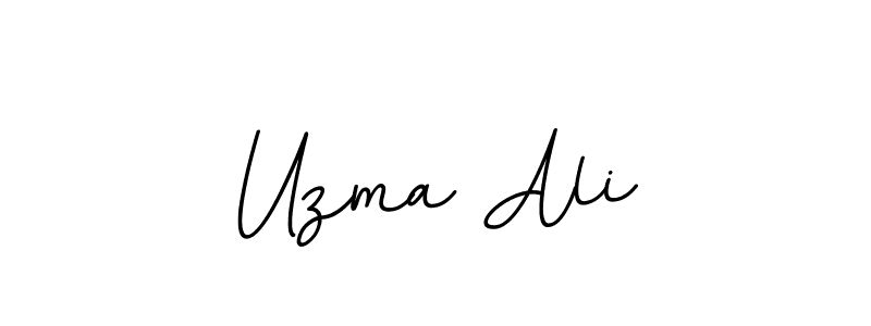 Use a signature maker to create a handwritten signature online. With this signature software, you can design (BallpointsItalic-DORy9) your own signature for name Uzma Ali. Uzma Ali signature style 11 images and pictures png