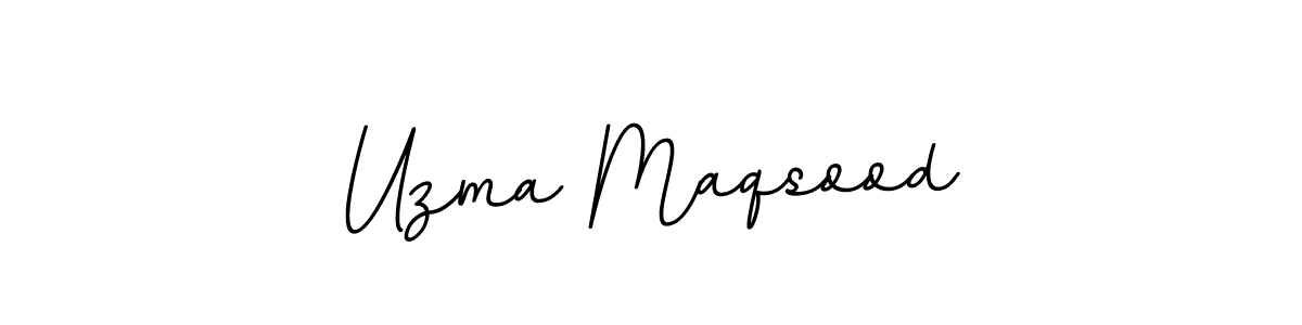 You should practise on your own different ways (BallpointsItalic-DORy9) to write your name (Uzma Maqsood) in signature. don't let someone else do it for you. Uzma Maqsood signature style 11 images and pictures png