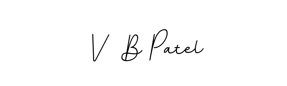 How to make V  B Patel name signature. Use BallpointsItalic-DORy9 style for creating short signs online. This is the latest handwritten sign. V  B Patel signature style 11 images and pictures png
