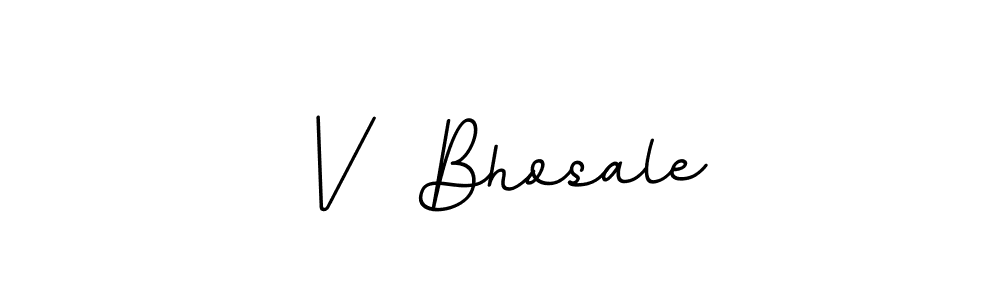How to make V  Bhosale name signature. Use BallpointsItalic-DORy9 style for creating short signs online. This is the latest handwritten sign. V  Bhosale signature style 11 images and pictures png