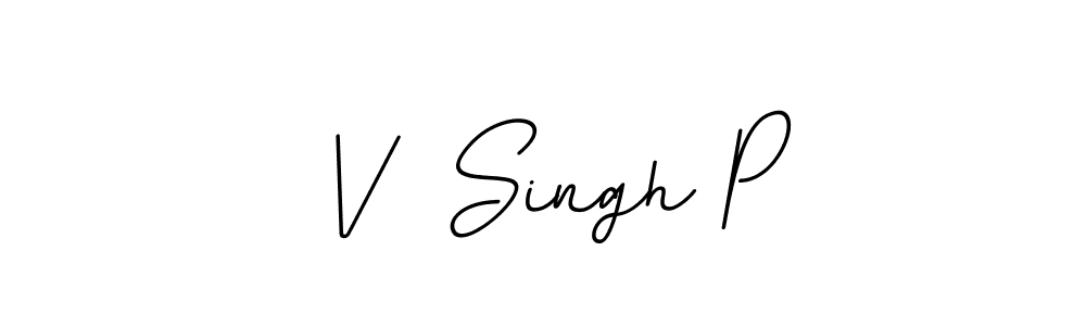 The best way (BallpointsItalic-DORy9) to make a short signature is to pick only two or three words in your name. The name V  Singh P include a total of six letters. For converting this name. V  Singh P signature style 11 images and pictures png
