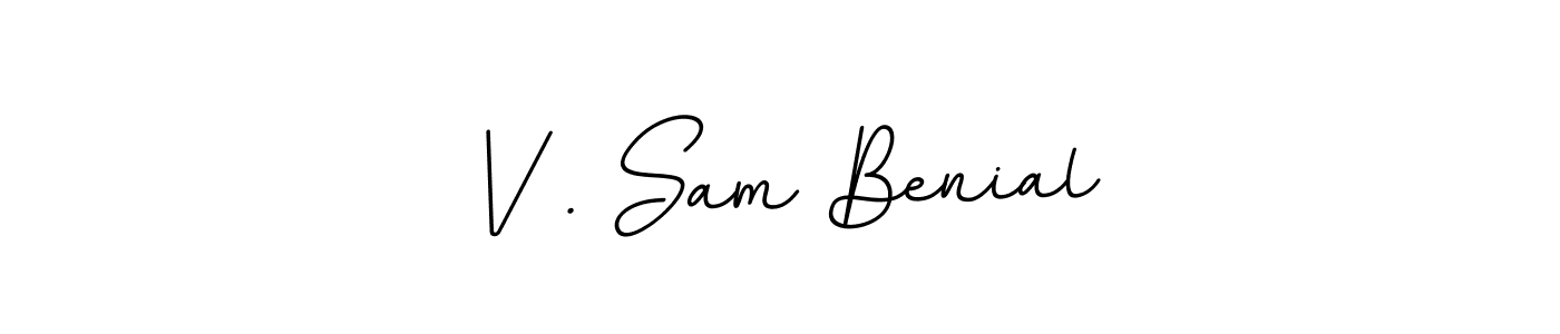 Also You can easily find your signature by using the search form. We will create V . Sam Benial name handwritten signature images for you free of cost using BallpointsItalic-DORy9 sign style. V . Sam Benial signature style 11 images and pictures png