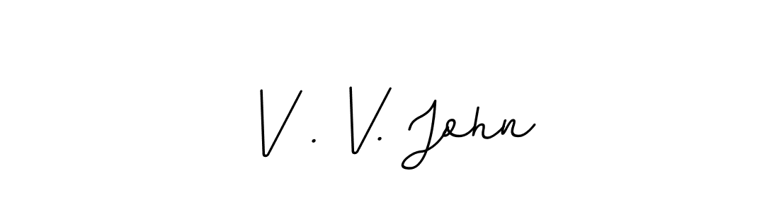 V . V. John stylish signature style. Best Handwritten Sign (BallpointsItalic-DORy9) for my name. Handwritten Signature Collection Ideas for my name V . V. John. V . V. John signature style 11 images and pictures png