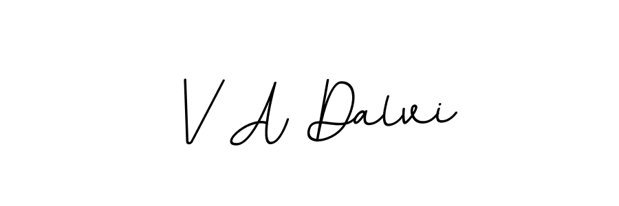 Make a beautiful signature design for name V A Dalvi. With this signature (BallpointsItalic-DORy9) style, you can create a handwritten signature for free. V A Dalvi signature style 11 images and pictures png