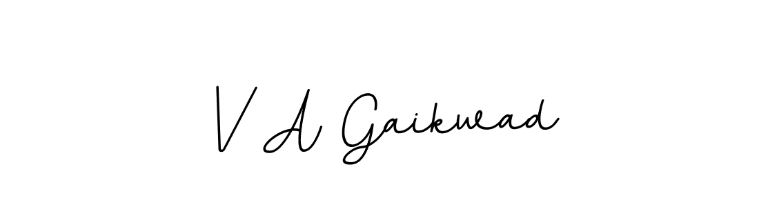 The best way (BallpointsItalic-DORy9) to make a short signature is to pick only two or three words in your name. The name V A Gaikwad include a total of six letters. For converting this name. V A Gaikwad signature style 11 images and pictures png