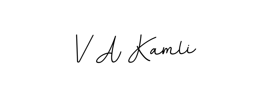 Design your own signature with our free online signature maker. With this signature software, you can create a handwritten (BallpointsItalic-DORy9) signature for name V A Kamli. V A Kamli signature style 11 images and pictures png