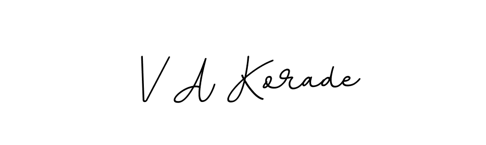 if you are searching for the best signature style for your name V A Korade. so please give up your signature search. here we have designed multiple signature styles  using BallpointsItalic-DORy9. V A Korade signature style 11 images and pictures png