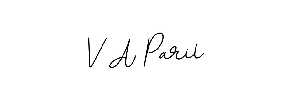 Make a beautiful signature design for name V A Paril. Use this online signature maker to create a handwritten signature for free. V A Paril signature style 11 images and pictures png