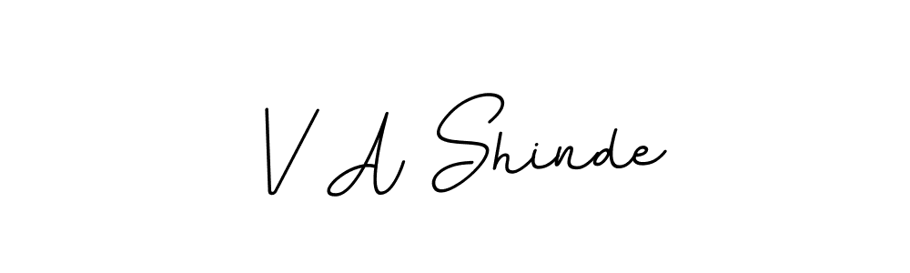 This is the best signature style for the V A Shinde name. Also you like these signature font (BallpointsItalic-DORy9). Mix name signature. V A Shinde signature style 11 images and pictures png