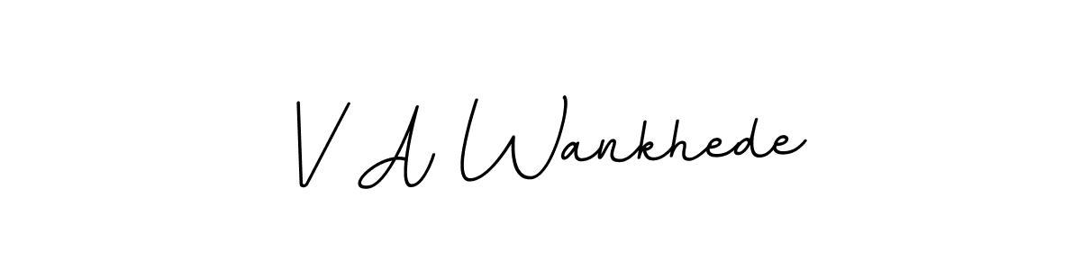 Make a beautiful signature design for name V A Wankhede. Use this online signature maker to create a handwritten signature for free. V A Wankhede signature style 11 images and pictures png