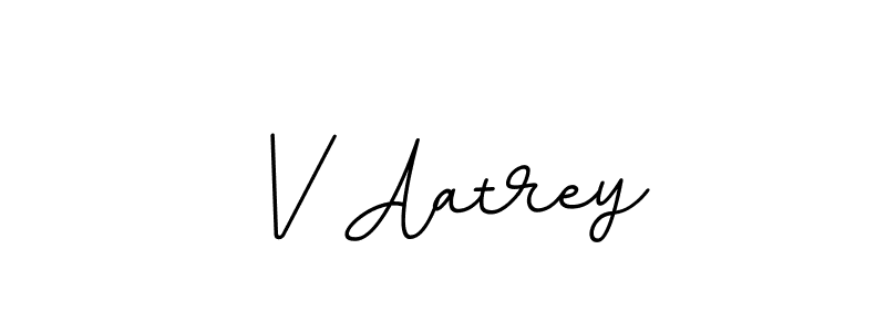 How to make V Aatrey name signature. Use BallpointsItalic-DORy9 style for creating short signs online. This is the latest handwritten sign. V Aatrey signature style 11 images and pictures png