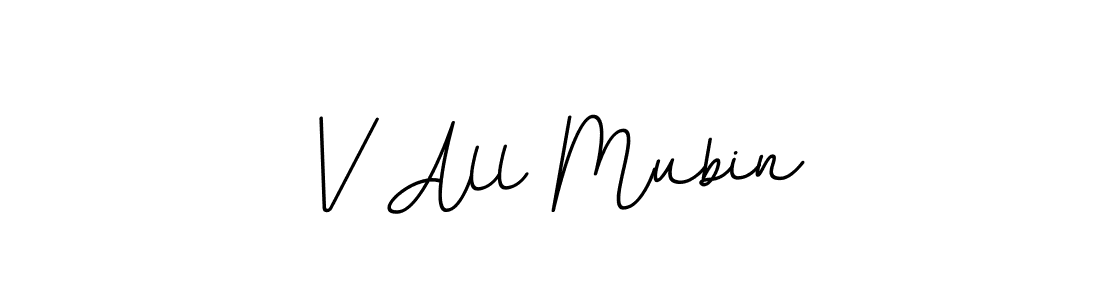 Use a signature maker to create a handwritten signature online. With this signature software, you can design (BallpointsItalic-DORy9) your own signature for name V All Mubin. V All Mubin signature style 11 images and pictures png