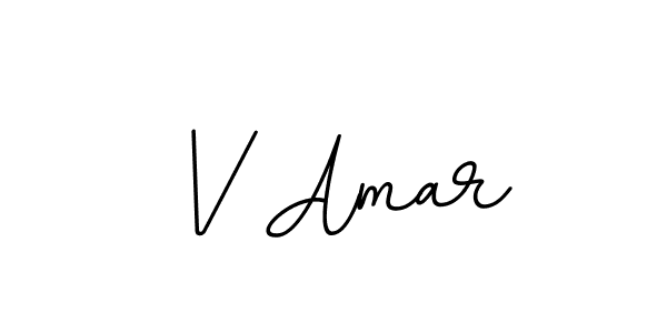 How to make V Amar name signature. Use BallpointsItalic-DORy9 style for creating short signs online. This is the latest handwritten sign. V Amar signature style 11 images and pictures png