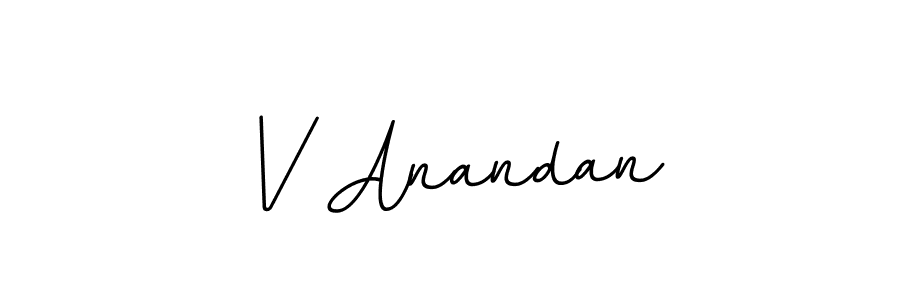 Make a beautiful signature design for name V Anandan. With this signature (BallpointsItalic-DORy9) style, you can create a handwritten signature for free. V Anandan signature style 11 images and pictures png