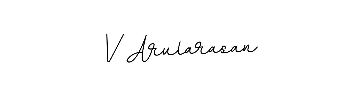 V Arularasan stylish signature style. Best Handwritten Sign (BallpointsItalic-DORy9) for my name. Handwritten Signature Collection Ideas for my name V Arularasan. V Arularasan signature style 11 images and pictures png