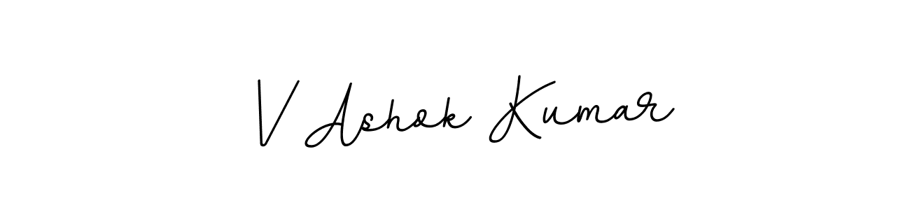 Design your own signature with our free online signature maker. With this signature software, you can create a handwritten (BallpointsItalic-DORy9) signature for name V Ashok Kumar. V Ashok Kumar signature style 11 images and pictures png